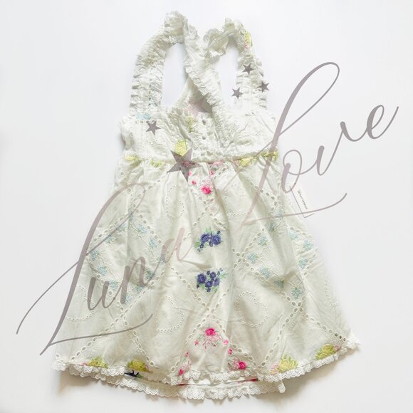 FOR LOVE & LEMONS Andrea Embroidered Mini Floral Dress NWT - Picture 4 of 11